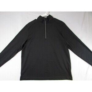 Greg Norman Collection Men's Play Dry 1/4 Zip Golf Pullover  Medium Black